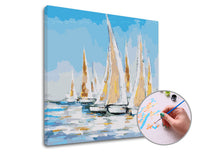Schilderen op nummer ARTMiE Schepen op zee 50 × 50 cm