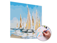 Schilderen op nummer ARTMiE Schepen op zee 50 × 50 cm – afbeelding 3