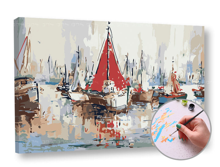 ARTMiE schilderen op nummer Boten – 60 × 40 cm – afbeelding 2