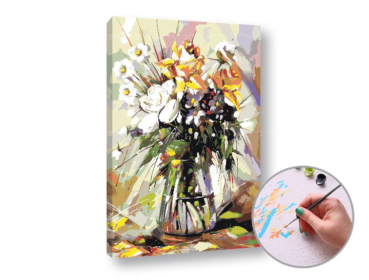 Schilderen op nummer ARTMiE Lucky Flowers in the Passion 60 × 40 cm – afbeelding 2