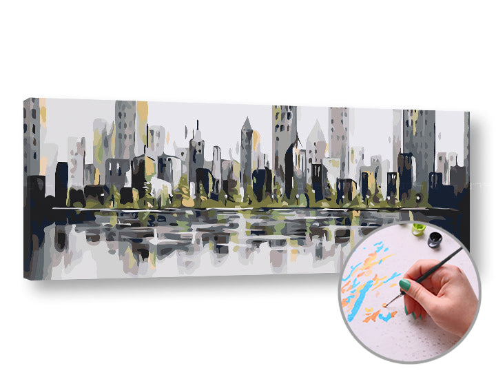 ARTMiE schilderen op nummer Stad – 100 × 40 cm – afbeelding 2