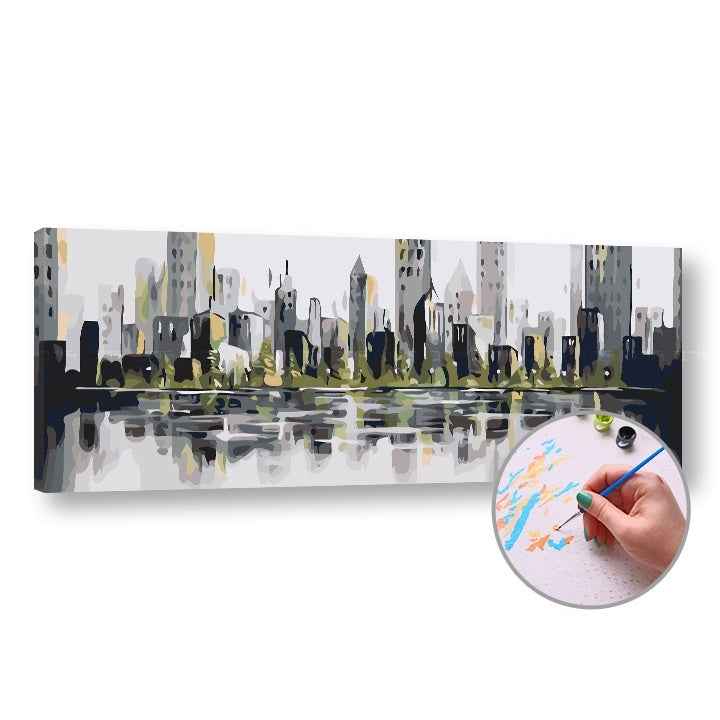 ARTMiE schilderen op nummer Stad – 100 × 40 cm