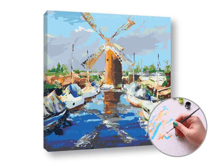 ARTMiE schilderen op nummer Molen – 50 × 50 cm