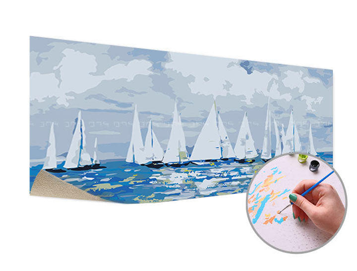 Schilderen op nummer Plates on the Horizon – ARTMiE – afbeelding 3