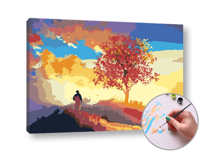 Schilderen op nummer ARTMiE Onder de boom 60 × 40 cm – afbeelding 3