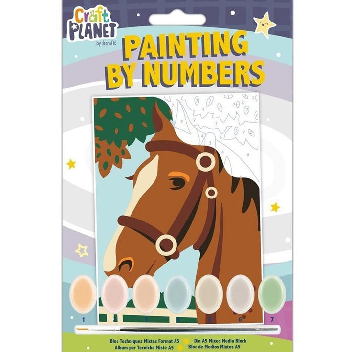Craft Planet schilderen op nummer voor kinderen, A5 met 7 kleuren – afbeelding 4
