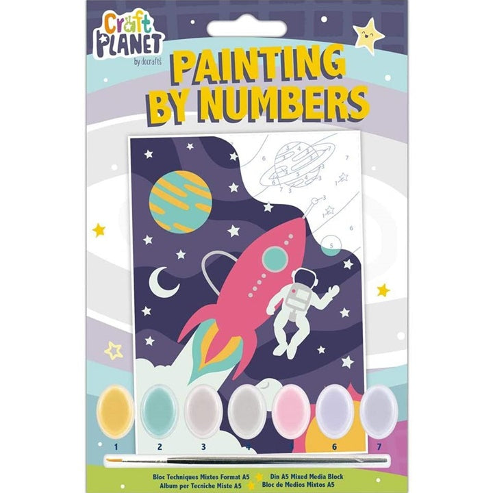 Craft Planet schilderen op nummer voor kinderen, A5 met 7 kleuren – afbeelding 5