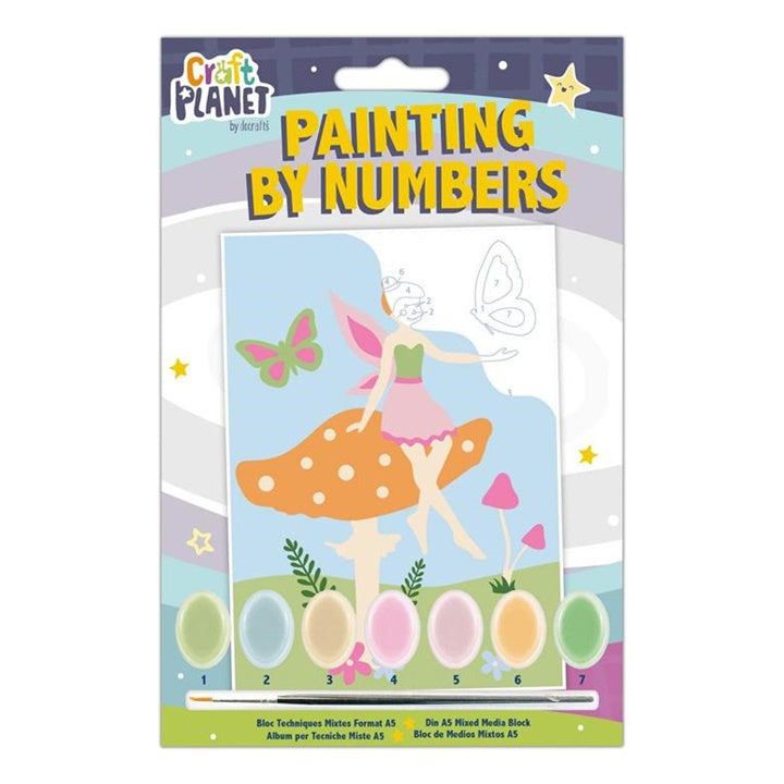 Craft Planet schilderen op nummer voor kinderen, A5 met 7 kleuren – afbeelding 3