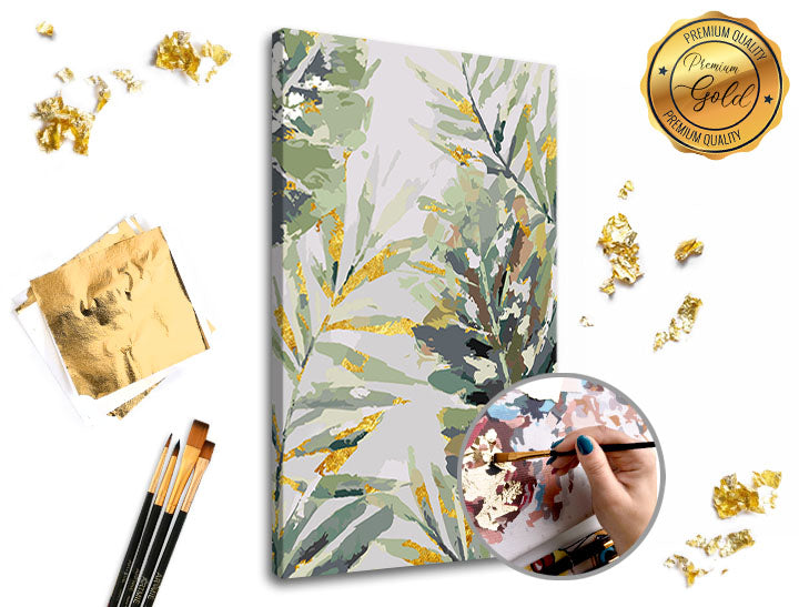 Schilderen op nummer Premium Gold – In het oerwoud, 40 × 60 cm