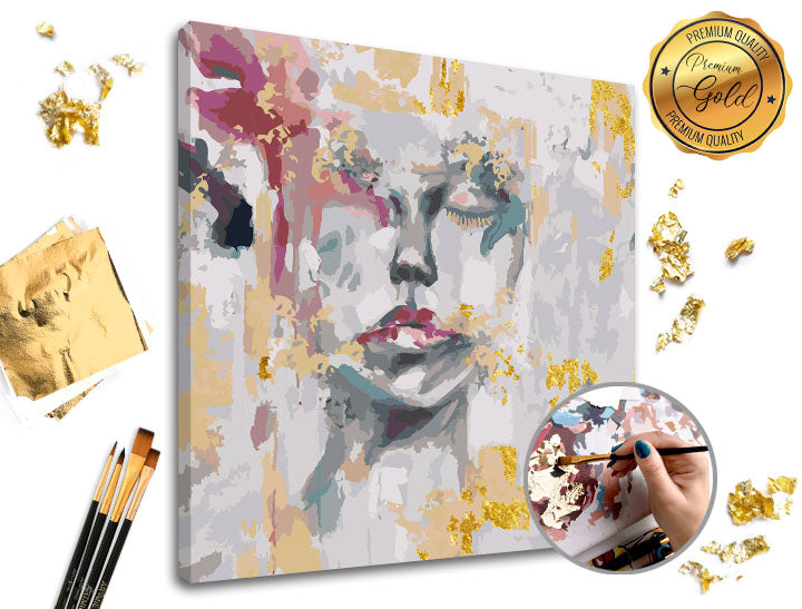 Schilderen op nummer ARTMiE Premium Gold De vergetene 50 × 50 cm – afbeelding 2
