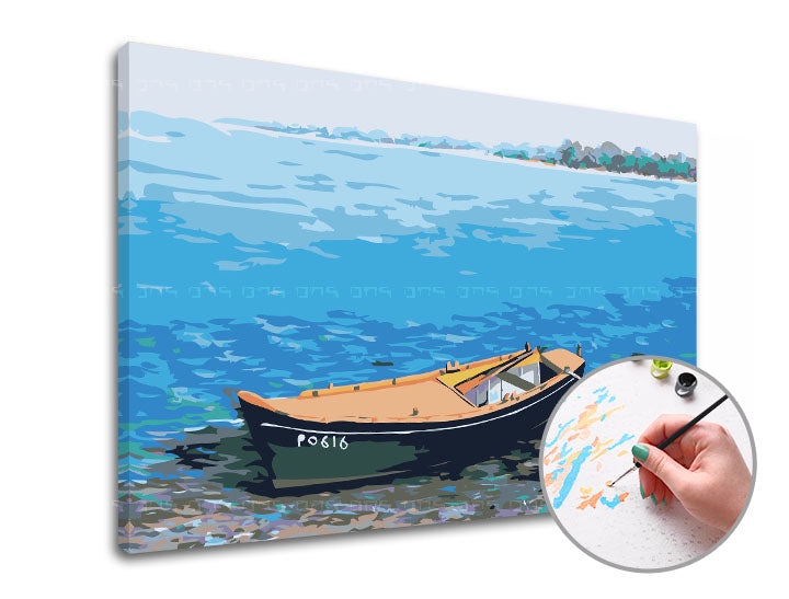 Schilderen op nummer ARTMiE Vissersboot 40 × 60 cm – afbeelding 2