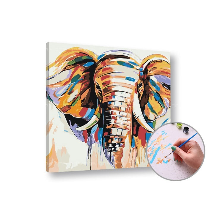 Schilderen op nummer ARTMiE Olifant 50 × 50 cm