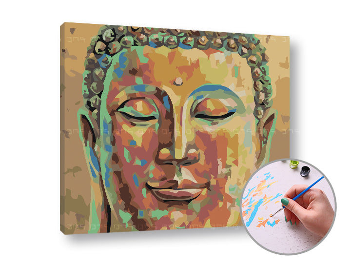 Schilderen op nummer ARTMiE Slapende Boeddha – 60 × 50 cm – afbeelding 2