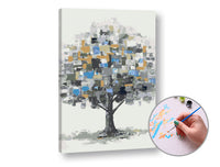 Schilderen op nummer ARTMiE Boom in de mist – 60 × 40 cm – afbeelding 2