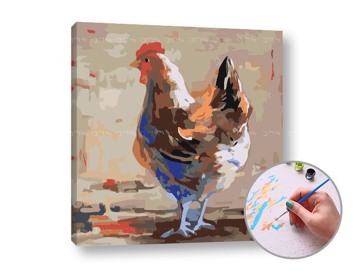 Schilderen op nummer ARTMiE Sunshine in the Court – 50 × 50 cm