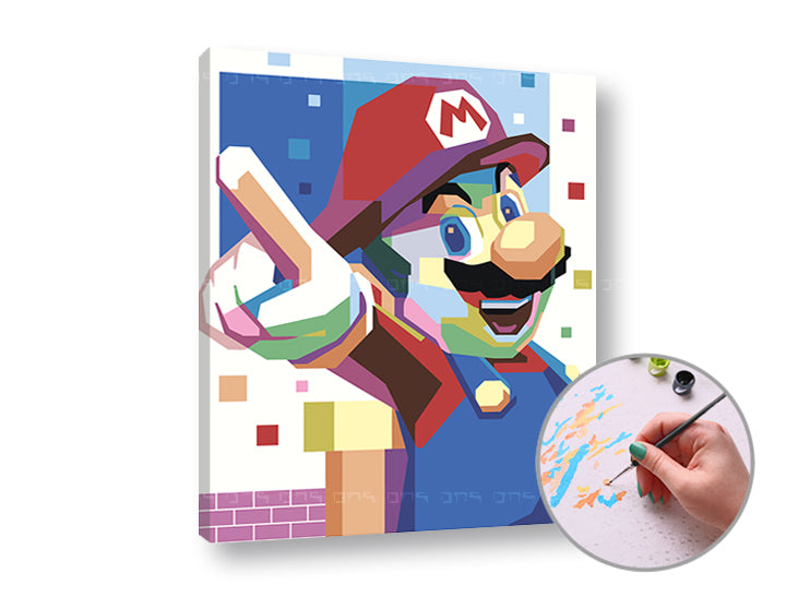 Schilderen op nummer ARTMiE Super Mario – 60 × 50 cm – afbeelding 2