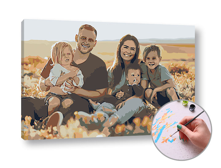Schilderen op nummer van je eigen foto – rechthoek