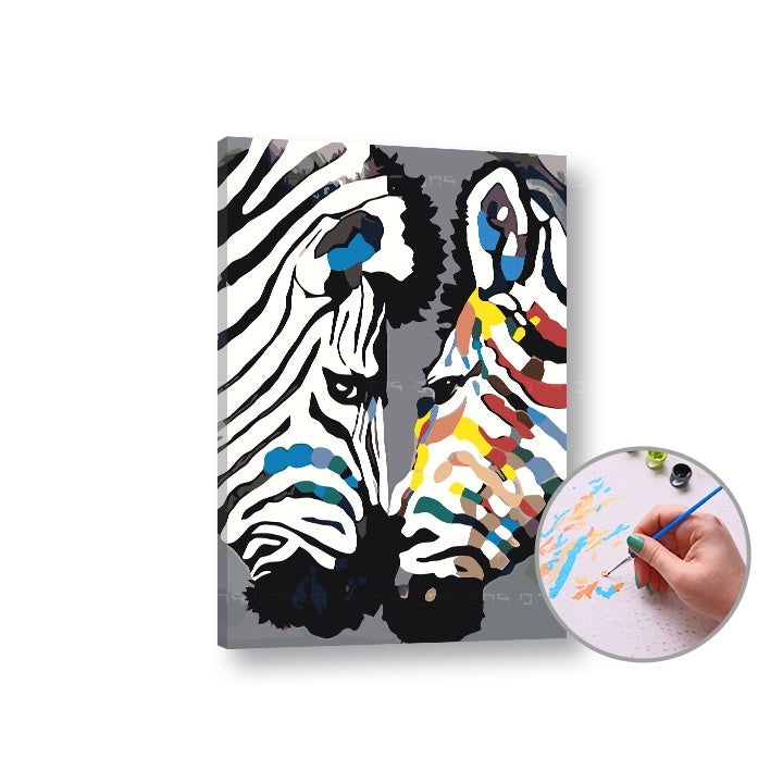 Schilderen op nummer ARTMiE Zebra’s – moeilijkheid laag – afbeelding 2