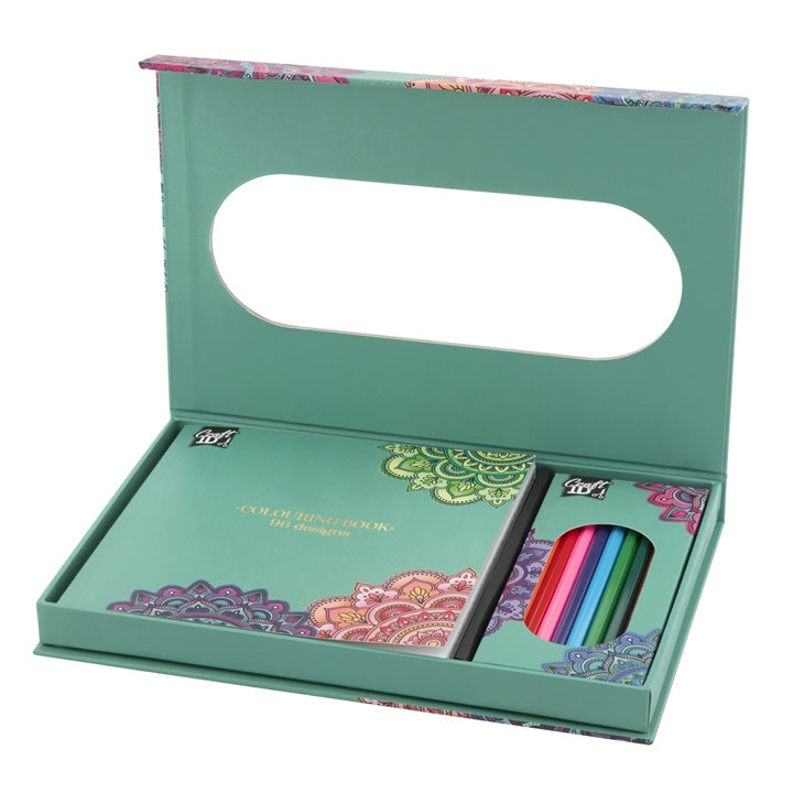 Mandala Coloring Book and Colored Pencils Set — image 2