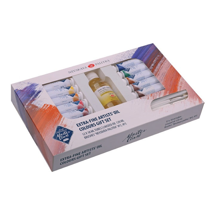Master Class Oil Paint Gift Set, 15-Piece