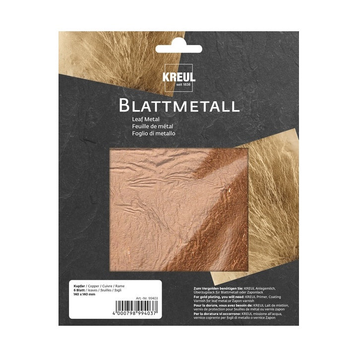 Kreul Art Deco bladmetaal 6 vellen, 14 × 14 cm – afbeelding 4