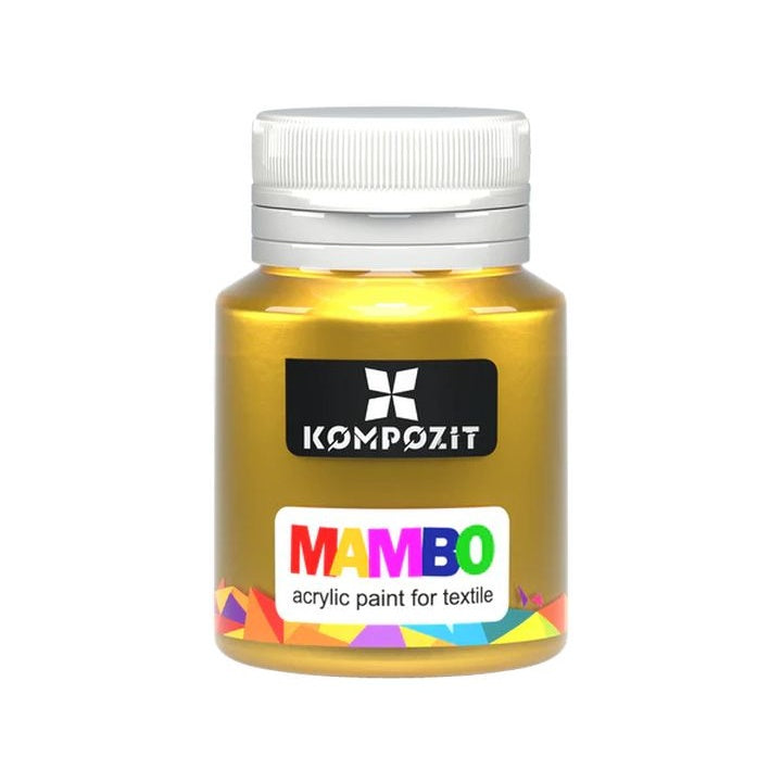 Kompozit MAMBO metallic textielverf 20 ml – zilver, goud