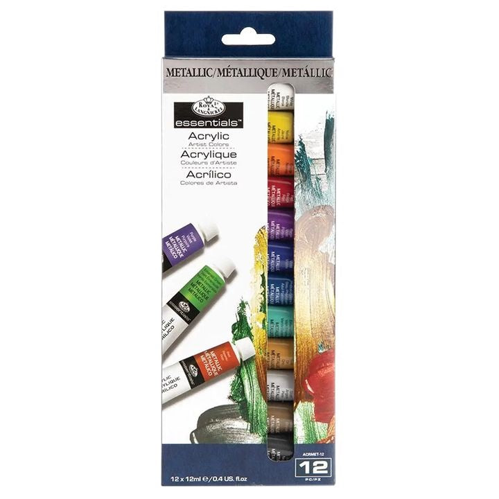 Royal & Langnickel Essentials Metallic acrylverf, set 12 × 12 ml