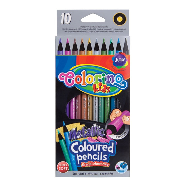 Colorino metallic kleurpotloden, set van 10 kleuren
