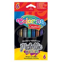 Colorino metallic viltstiften, set van 6 kleuren