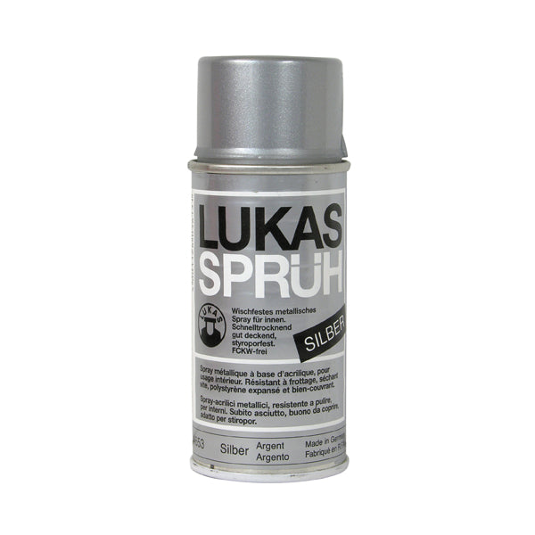 Lukas metallic spuitbus wrijfvast 150 ml – goud, zilver – afbeelding 3