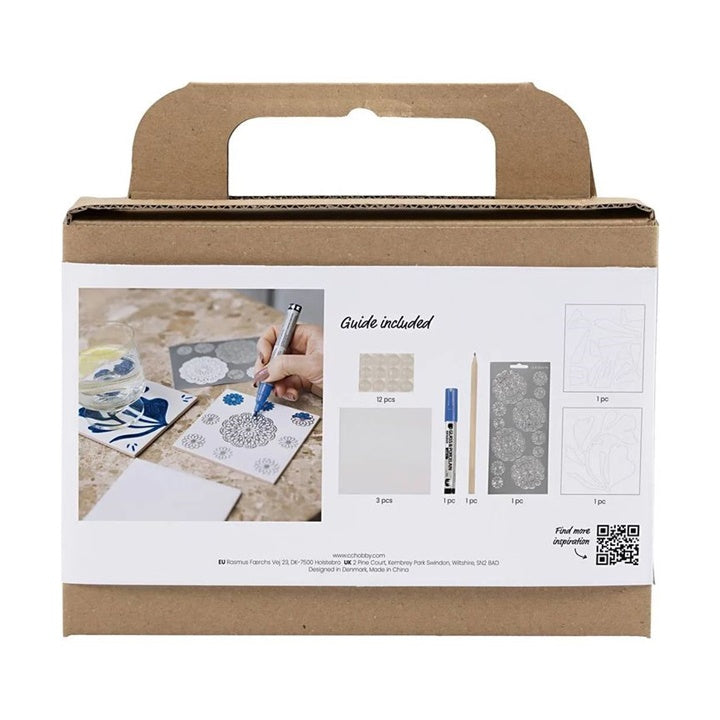 Creativ Company mini set porselein schilderen – onderzetters – afbeelding 2