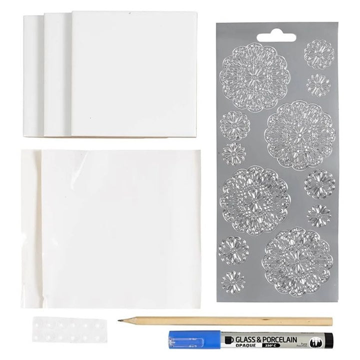 Creativ Company mini set porselein schilderen – onderzetters – afbeelding 4