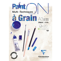 Mixed-mediablok Clairefontaine Paint'On a grain 250 g/m², 20 vel