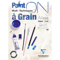 Mixed-mediablok Clairefontaine Paint'On a grain 250 g/m², 20 vel