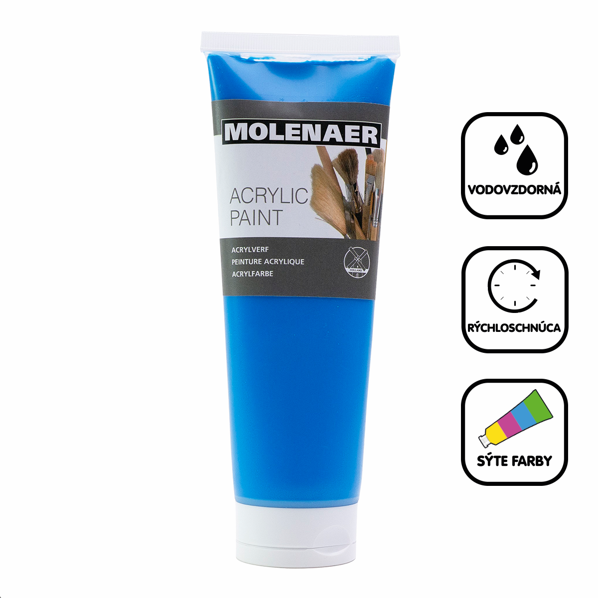 Molenaer acrylverf 250 ml – blauw