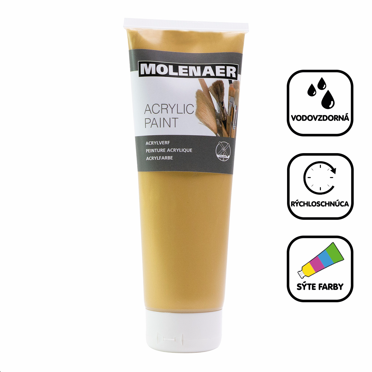 Molenaer acrylverf 250 ml – goud