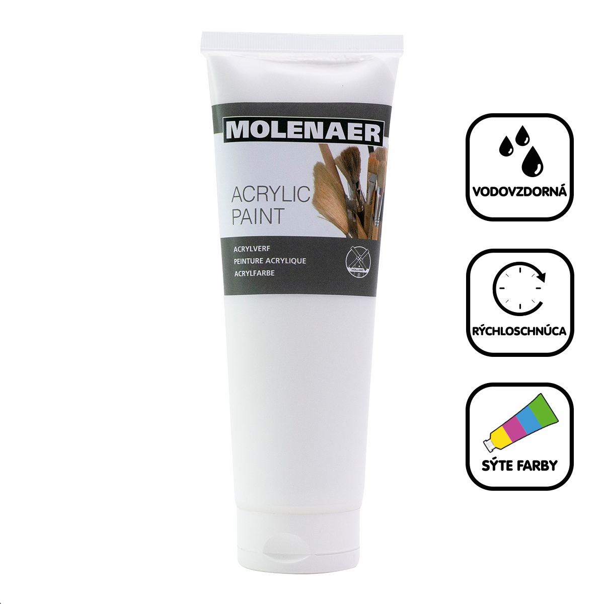 Molenaer acrylverf 250 ml – wit