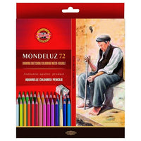 KOH-I-NOOR Mondeluz aquarelpotloden, 72 stuks met 3 penselen