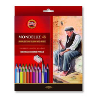 KOH-I-NOOR Mondeluz aquarelpotloden, 48 stuks met penseel