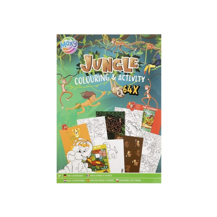 Moxy kleur- en activiteitenboek Jungle, A4, 64 pagina’s – afbeelding 2