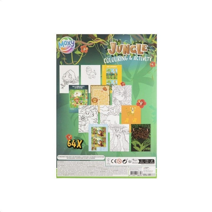 Moxy kleur- en activiteitenboek Jungle, A4, 64 pagina’s – afbeelding 4
