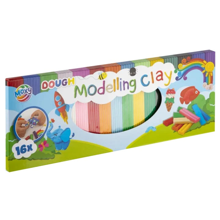 Moxy speelklei set, 16 kleuren