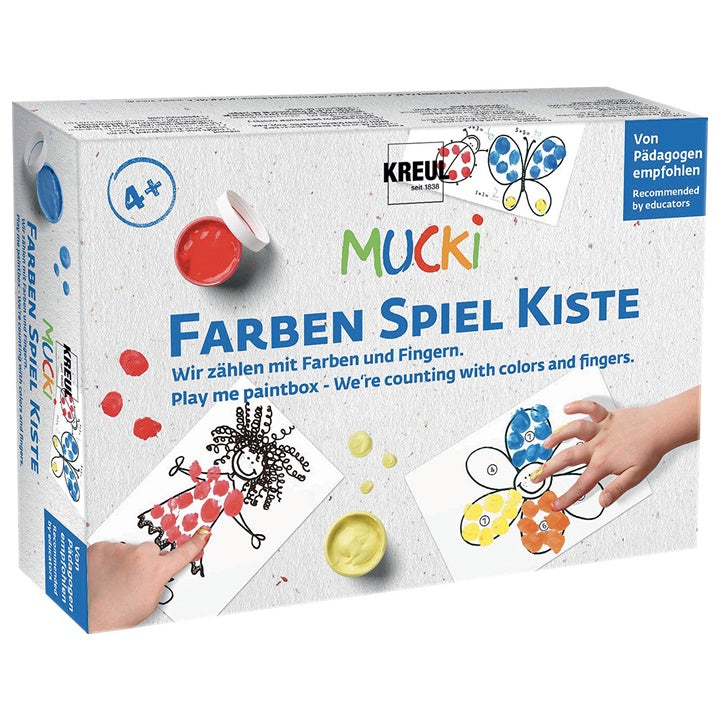 MUCKI Finger Paint Set, Let's Count with Paints and Fingers