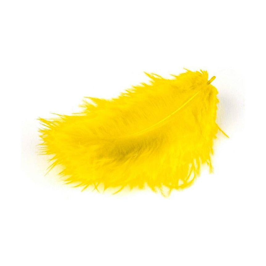 MARABU Feathers, 10/12 cm, 17 pcs – žlté
