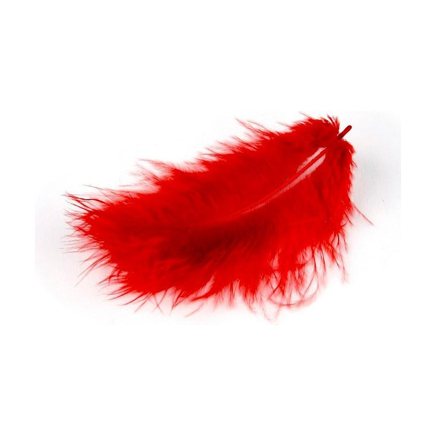 MARABU Feathers, 10/12 cm, 17 pcs – červené