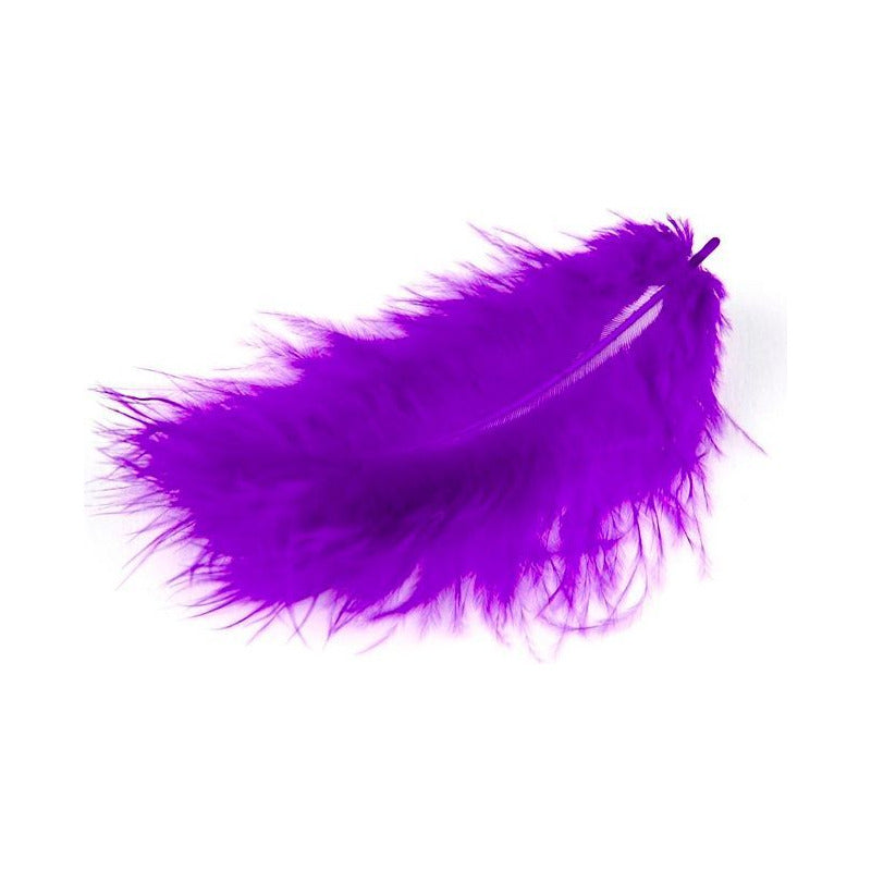 MARABU Feathers, 10/12 cm, 17 pcs – fialové