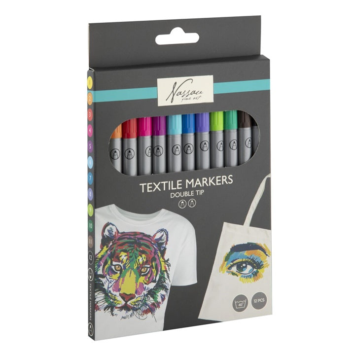 Nassau Double-Sided Fabric Markers, Set of 12 — image 1