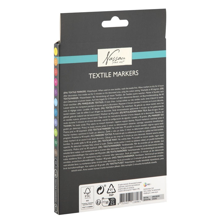 Nassau Double-Sided Fabric Markers, Set of 12 — image 2