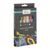 Nassau Fine Art Dual Acrylic Paint Pens, Set of 6