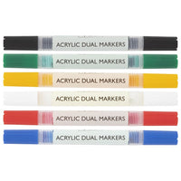Nassau Fine Art Dual Acrylic Paint Pens, Set of 6
